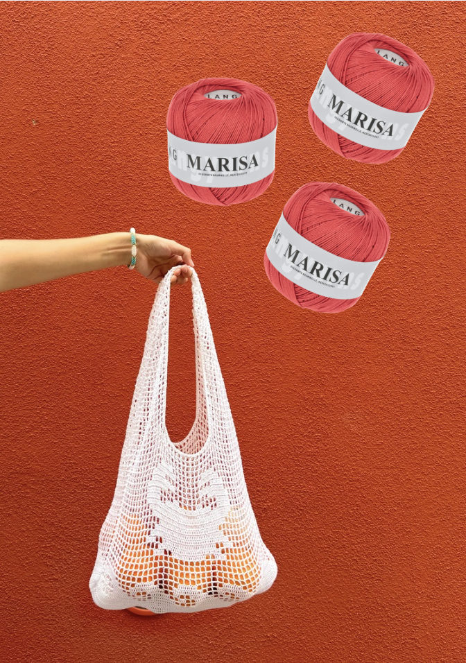 Crochet kit - Shoreline shopper (red)