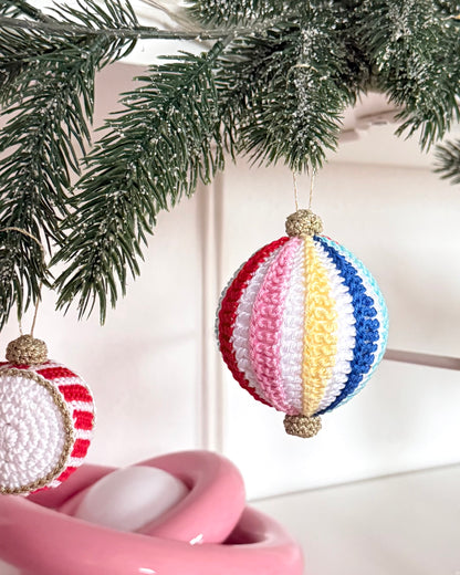 Multi-striped ornament crochet pattern