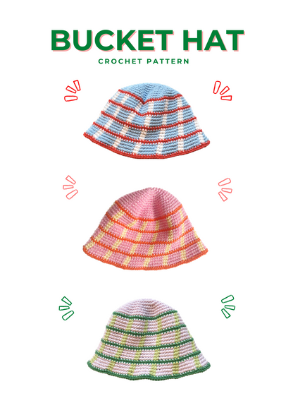 6in1 ALL bucket hat crochet patterns - pattern bundle