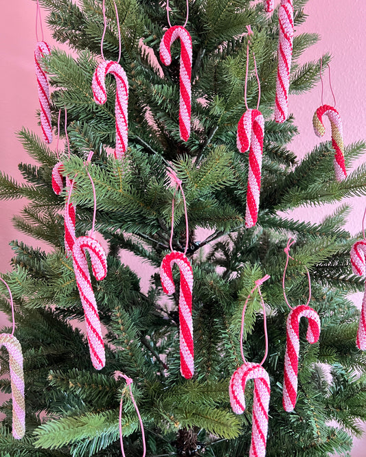 Candy cane ornament