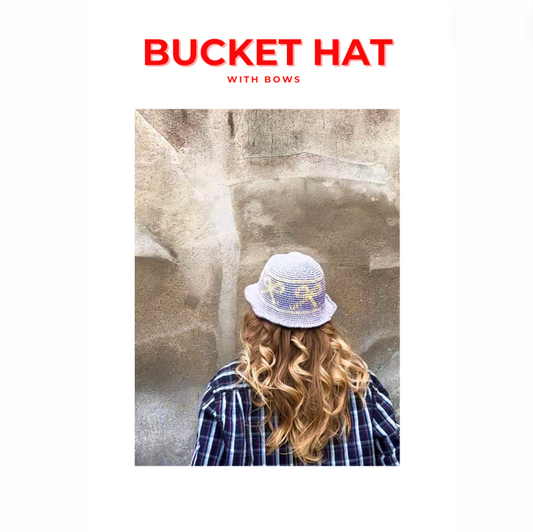 Bow bucket hat crochet pattern