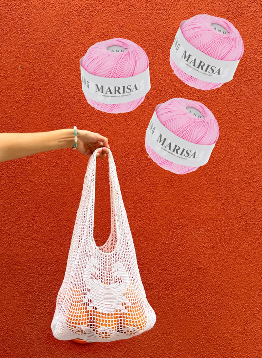 Crochet kit - shoreline shopper (bubblegum)