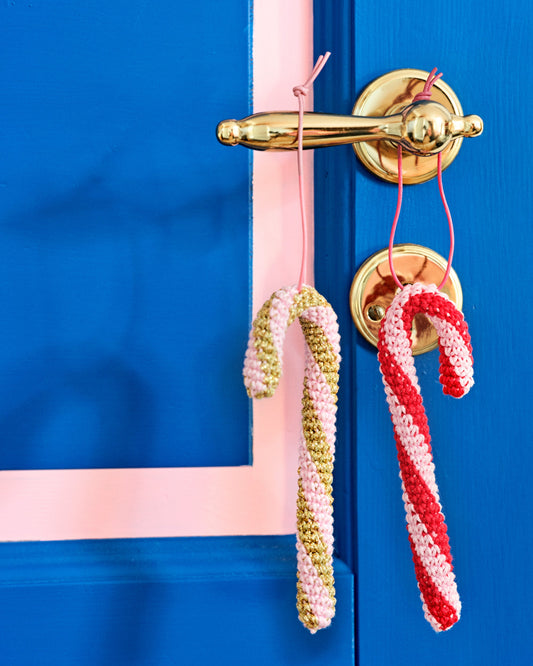 Candy canes - crochet kit (4 color options)